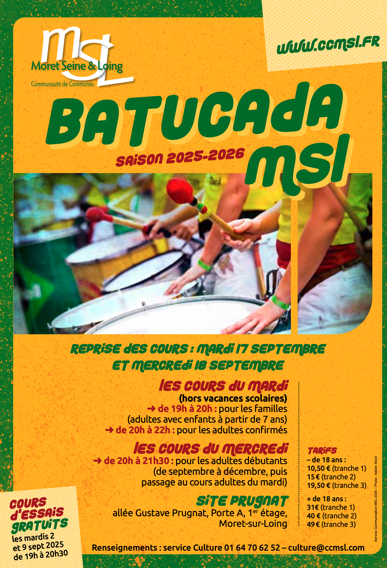 Rentrée brésilienne avec la BATUCADA MSL